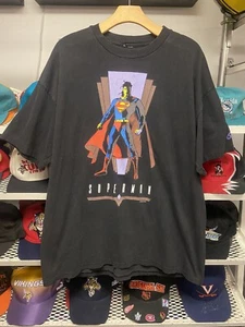 DC Comics 1995 Super Man Shirt Single Stitch Vintage Size XL (See Measurements) - Picture 1 of 6