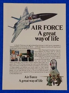 1976 UNITED STATES AIR FORCE (USAF) ORIGINALDRUCK REKRUTIERUNGSANZEIGE KOSTENLOSER VERSAND - Bild 1 von 1
