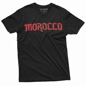 Morocco T-shirt Kingdom of Morocco Flag Tee Mens Shirt Patriotic National Tee - Picture 1 of 9