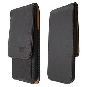 caseroxx Caso de la cubierta para HTC U11+ en negro fabricado con de cuero real - Imagen 1 de 4