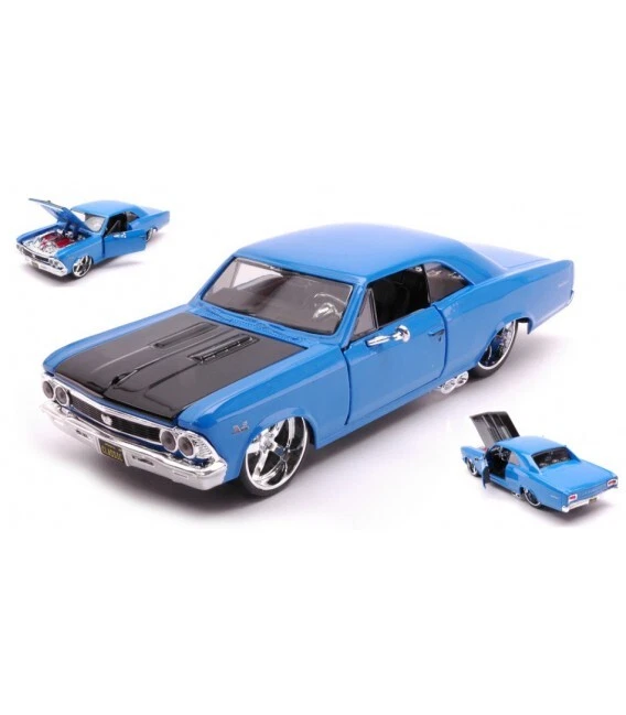 CHEVROLET CHEVELLE SS 396 1966 CLASSIC MUSCLE BLUE 1:24 - Immagine 1 di 1