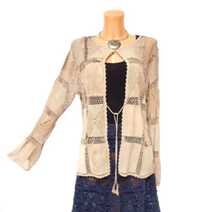 Ladies Smart Real Leather Suede Blazer Top Jacket Office Cocktail Evening - Picture 1 of 10