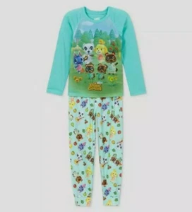Horizons Animal Crossing Pajamas Set 2 Pieces XS Blue Nintendo Girls Set - Picture 1 of 7