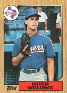 1987 Topps Baseball Rookie Card Mitch Williams Texas Rangers #291 - Picture 1 of 2