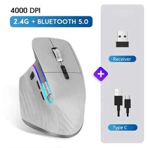 Multi-Device Wireless Mouse Bluetooth 5.0 &3.0 Mouse 2.4G Wireless Portable Mice - Picture 1 of 25