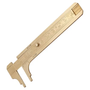 Brass Pocket Double Scale Measuring Tool Accurate Gauge Vernier Ruler high grade - Picture 1 of 7