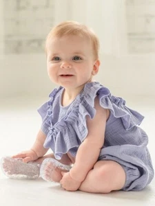 Mabel + Honey NEW Cotton One Piece Baby Girls Romper Lilac Purple NWT - Picture 1 of 2