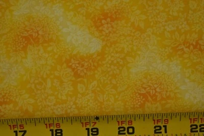 By 1/2 Yd, Calico on Marbled Gold & Yellow Quilt Cotton, Hoffman, P2521 - Image 1 of 4