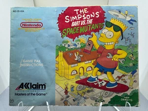 ORIGINAL Nintendo SIMPSONS BART VS SPACE MUTANTS Instruction Booklet Manual Book - Picture 1 of 2