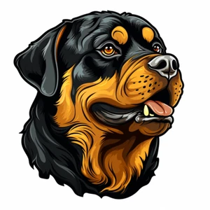 XXXL 40X40 cm Pegatina Coche Pegatina Rottweiler Pegatina - Imagen 1 de 1