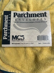 (50) MCS Buste Annuncio Pergamena A2 Premium 24lb. Colore Bond: sabbia - Foto 1 di 3