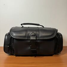 Sony Black Leather Like Camera Bag Camcorder LCS-VA3 DSLR Case w/ Strap&Divider 