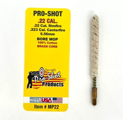 Pro-Shot Benchrest Brush & Bore Mop Set For .22 Cal. Rimfire Rifle - Image 1 of 4