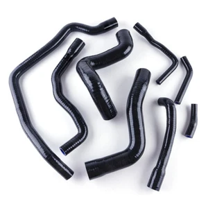 Fit BMW E34 525i 525ix 520i M50 1989-1995 Water Silicone Radiator Hose Kit Black - Picture 1 of 7