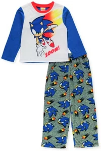 SONIC the HEDGEHOG Pajamas Sleepwear Set w/ Fleece Top & Pants Boys Size 4 $32 - Picture 1 of 1