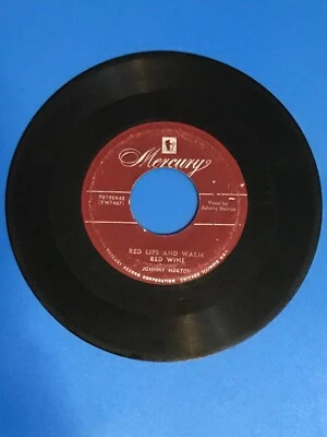 JOHNNY HORTON YOU YOU YOU / Red Lips Warm Red Wine 45 RPM Mercury 70198X45 1953 Foto 1 de 2