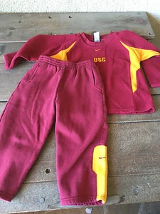 USC Trojans Nike Team Sweatshirt Pant Set 4T Childrens Boys Sweat Suit So Cal - Picture 1 of 4