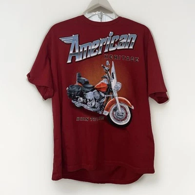 Camiseta Moto American Heritage “Born To Ride” Roja Manga Corta Talla 2XL Foto 1 de 3
