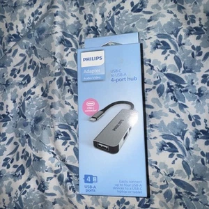 PHILIPS USB-C-USB Hub 4 USB 480 Mbps Data Transfer Multiport Adapter SWL3573S/37 - Picture 1 of 2