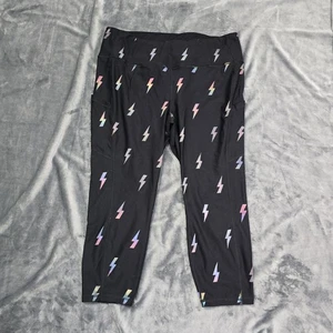 Torrid Active Leggings Womens 3 Lightning Bolt Print Yoga Pants Pockets Gym Work - Picture 1 of 8