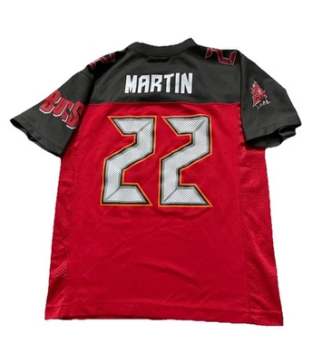 Camiseta deportiva de los Tampa Bay Buccaneers #22 Doug Martin juvenil de la NFL mediana (10-12) roja/negra Foto 1 de 4
