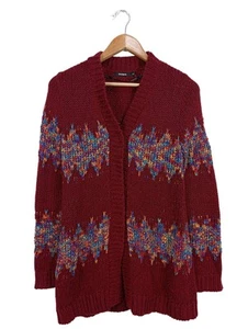 DESIGUAL Cárdigan Mujeres Talla EU 34 rojo-lila-naranja claro look casual - Imagen 1 de 5