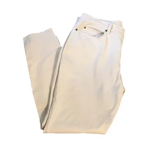 EILEEN FISHER  IVORY Pants Neutral Size 16 ORGANIC COTTON Spandex Straight - Picture 1 of 10