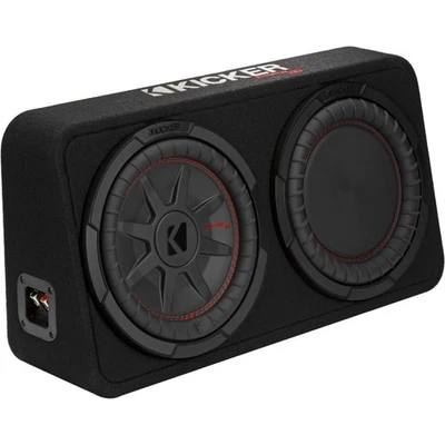 Kicker 48TCWRT102 CompRT 10" subwoofer in thin profile enclosure, 2ohm - Image 1 of 4