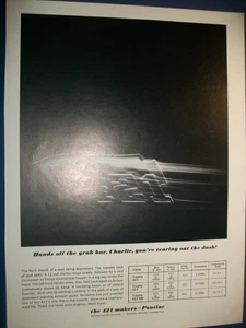 1964 Pontiac 421 mid-size mag car ad- "Hands off the grab bar, Charlie!" - Picture 1 of 1