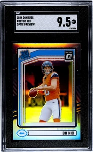 2024 Donruss #369 Bo Nix Optic Preview SGC 9.5 - Picture 1 of 2