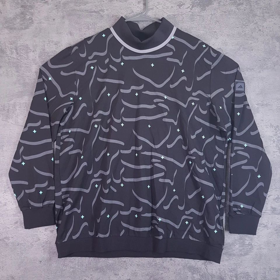 Adidas Adicross Turtleneck Golf Polo Shirt HZ3229 Mens XL Long Sleeve Black