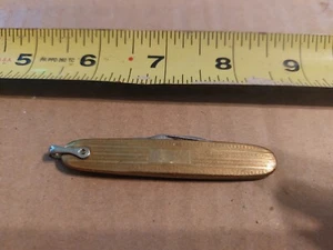 Vtg Imperial Prov RI USA Folding Pocket Knife 2-3/4” Gold Scroll 2 Blades - Picture 1 of 6