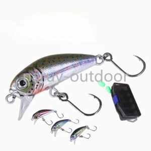 4 Pack Micro Minnow Fishing Lure 4cm/2.5g 3D Eye Freshwater Fishing - Picture 1 of 7