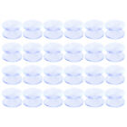 24pc Clear Glass Hooks Pad for Coffee Table Desk Window - Suction Cup Hangers