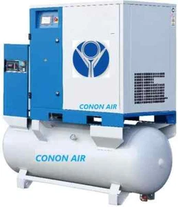 SCREW AIR COMPRESSOR 7.5KW 42CFM Integrated AIO PM VFD 1200L/MIN DRYER 350L TANK - Picture 1 of 11