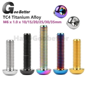 Tornillo Torx Cabeza Botón Titanio M6 x 10 15 20 25 30 35 x 1.0 Modificar Moto - Imagen 1 de 12