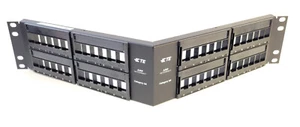 NUEVO TE Connectivity AMP Cat6A 48 puertos 19" panel de conexión en ángulo 2U 2111573-1 48P - Imagen 1 de 6