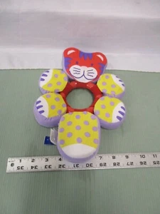 Infantino Leopard Tiger Rattle Squeak Crinkle Baby Toy Play Infant Cute Fun Red - Picture 1 of 3