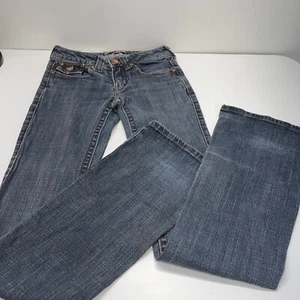 Makers Of True Originals Zip Jeans Junior Size 24 Slightly Flared Missing Button - Picture 1 of 12