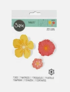 Sizzix Thinlits Stanzformen von Jen Long 3/Pkg Blumenblüte 664443 NEU - Bild 1 von 3