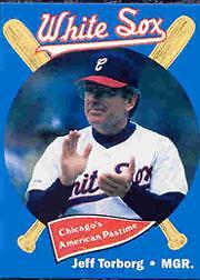 1989 Chicago White Sox White Sox Coke Baseball Card #3 Jeff Torborg MG