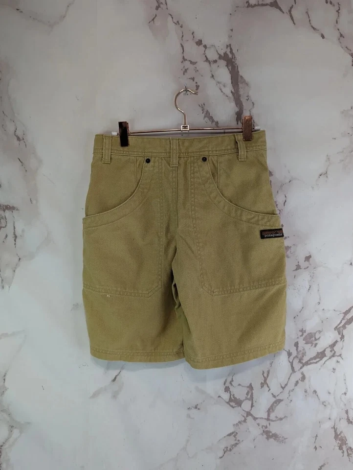 Shorts Patagonia Feminino 0 XS Marrom Todas as Estações Mistura de Cânhamo Roupa de Trabalho de Lona - Imagem 1 de 4