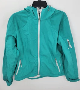 Black Diamond Jacket Womens Medium Green Blue Zip Up Hooded Outerwear Hiking - Picture 1 of 8