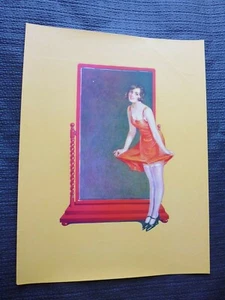 Gravure couleur mode jolie Parisenne an 30/50 pin up - Picture 1 of 4