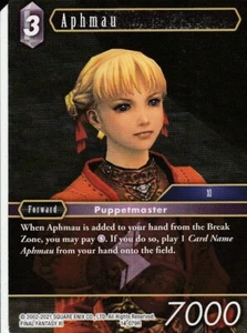 FINAL FANTASY TCG 1 X APHMAU 14-079R - RARO SIN LÁMINA - RELÁMPAGO - Imagen 1 de 1