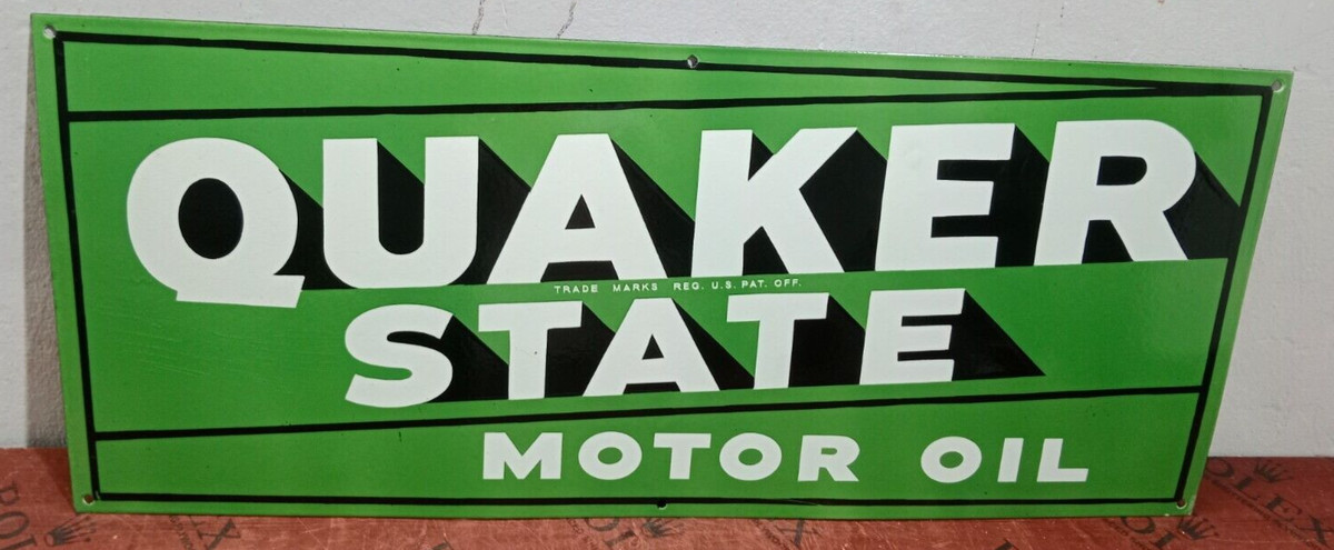 Metal Signs TIN SIGN Quaker State Oil Gas Metal Décor Wall Art Garage ...