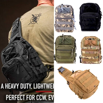 Tactical Compact EDC Sling Bag Concealed Carry Shoulder Bag for Outdoor Sports - Image 1 of 4