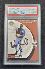 1999 MIKE LOWELL Signed Upper Deck Baseball Card-Yankees-Red Sox-Marlins-PSA