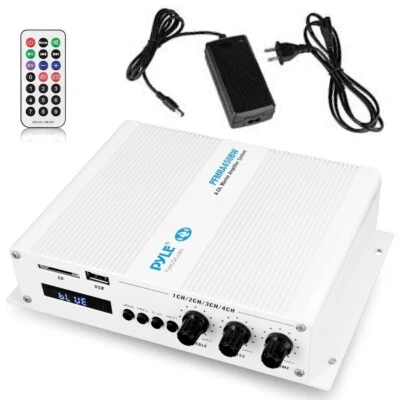 1 PYLE PFMRA450BW Verstärker Marine Classe D Stealthlite Recoil LED M.Bluetooth - Bild 1 von 4