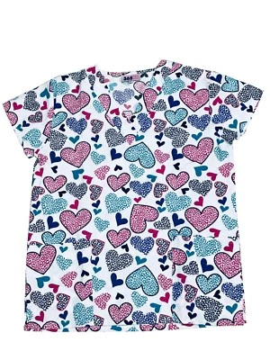 Mujeres Moda Medicina Enfermería Estampado Exfoliante Prendas para el torso Sólido Color Agua Corazones S Foto 1 de 2
